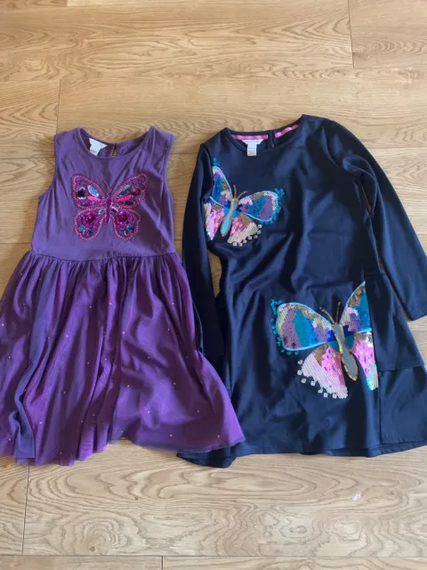 Girls butterfly dress bundle Monsoon age 7-8 years great condition Party