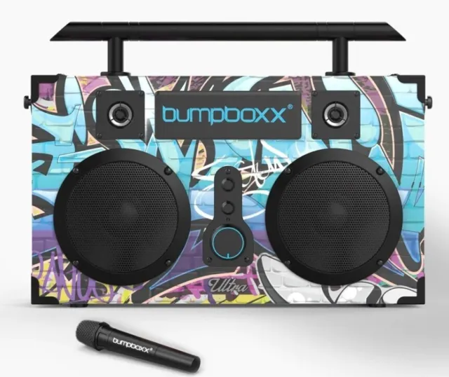 Bumpboxx Ultra Plus+ Bluetooth Speaker Boombox Includes Wireless Microphone NEW