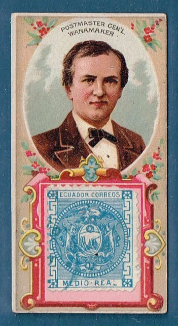N85 Duke tobacco cigarette card Postage Stamps Postmaster General Wanamaker Ex