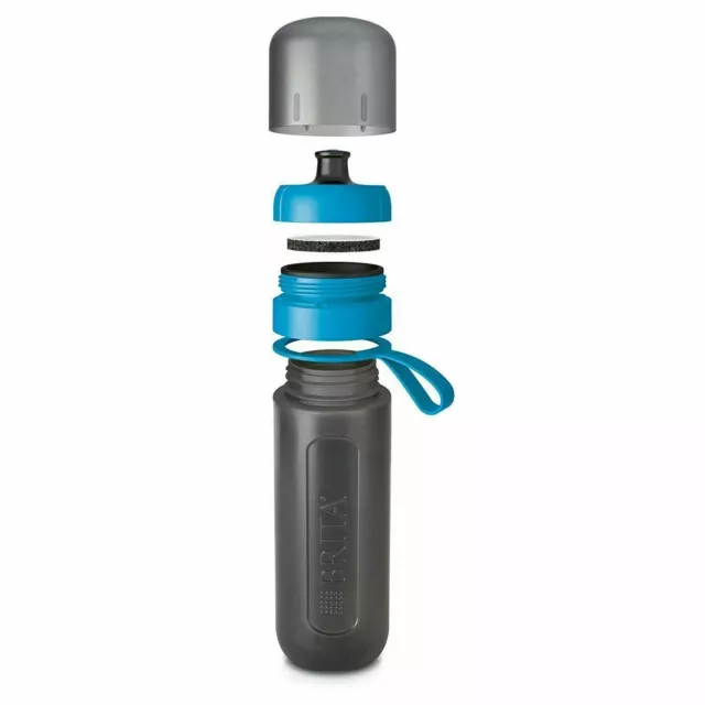 Bouteille de filtration d'eau active BRITA fill&go 0,6 L avec 1 filtre microdisque - Bleu 3