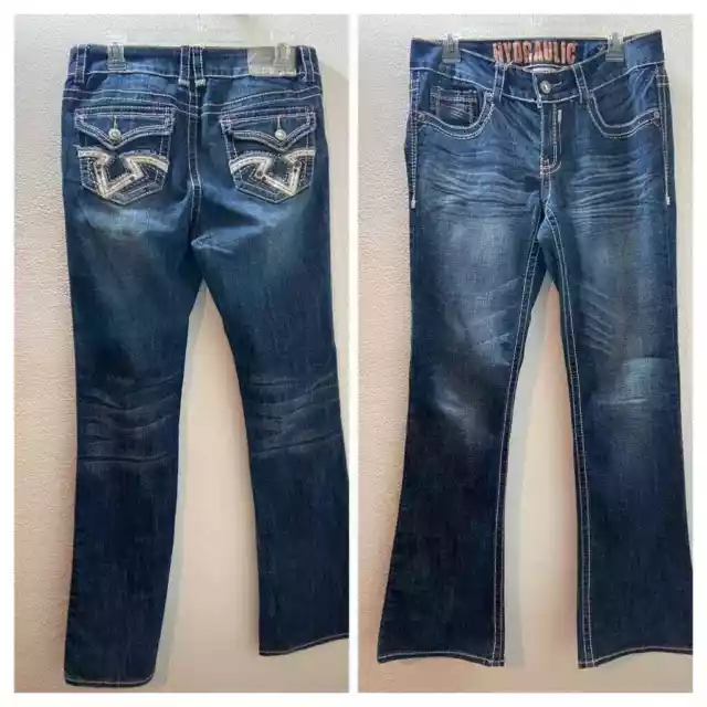Women’s Hydraulic Denim Blue Jeans Lola Bootcut Size 11/12