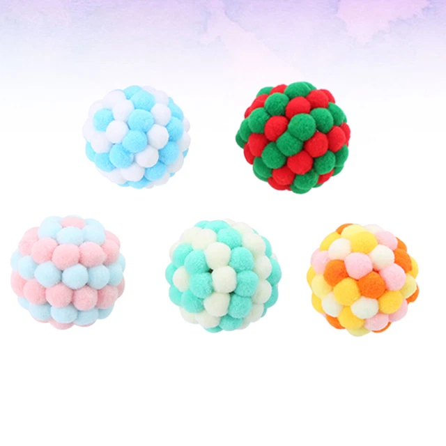 5 Pcs Interactive Cat Toy Kitten Balls Kitten Toys Cat Scratching Toy Plush