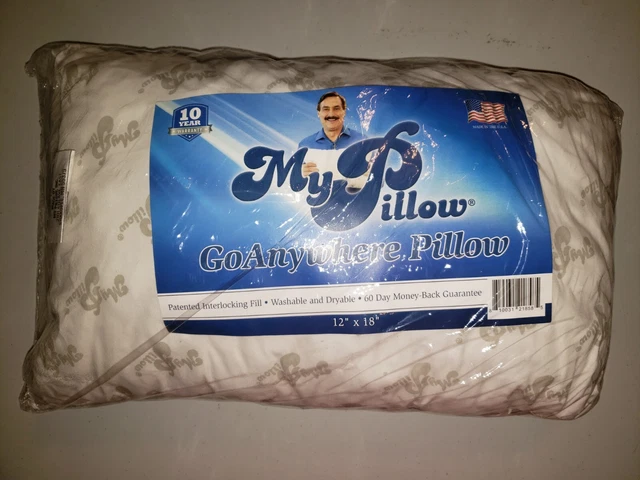 My Pillow GoAnywhere Pillow 12" x 18"  Authentic Wash & Dry Pillow Brand