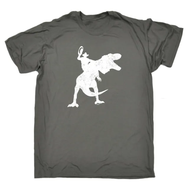 Cowboy Riding T Rex Dinosaur - Mens Funny Novelty Shirts T Shirt T-Shirt Tshirts