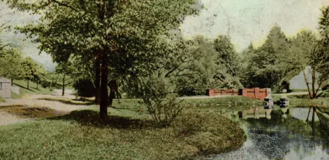 1908 West Lawn Cemetery Canton Ohio Postcard Vintage