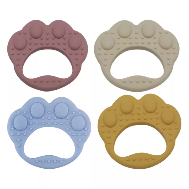 Baby Toddler Teether Soft Silicone Dog Paw Shape Baby Teethers Food-Grade 2