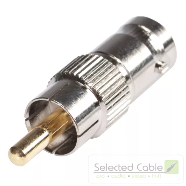 HICON Connectors Adapter RCA Cinstecker auf BNC Buchse female 75Ohm | HI-BNCI-FM