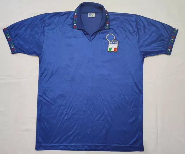 Maglia Calcio Vintage Italia Diadora #19 1992 Italy Football Shirt Match Worn?