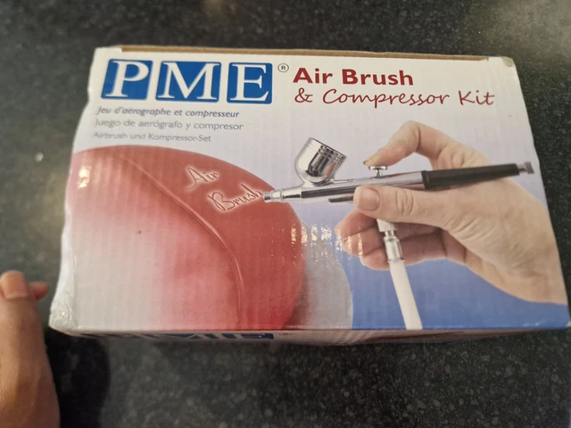 PME AB130 Kit aerografo e compressore - Bianco