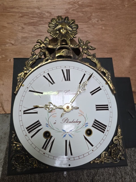 Cadran émaillé Pour Comtoise / Horloge - Blanc Et Noir - Occasion