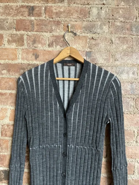 Vera Wang Collection Women’s Cardigan Sweater, Sz Small 100% Wool Gray