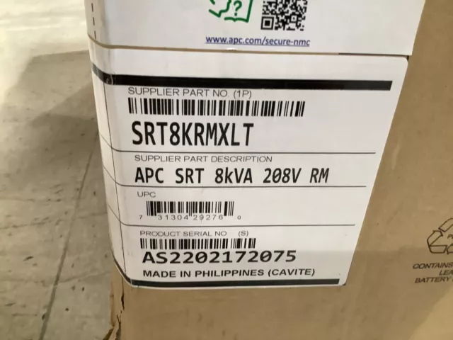 APC SmartUPS SRT 8000VA RM 208v SRT8KRMXLT ❤️✅ ❤️✅  Open Box Read