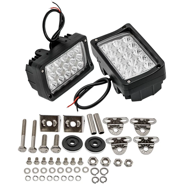 Kit 2 Phares Avant Avec Clignotants Pour Tracteur - 12V/24V, 5 Fonctions, Compatible JCB