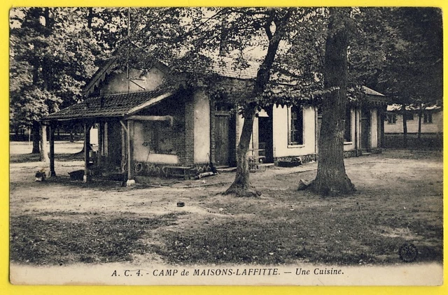 cpa a KITCHEN du CAMP MILITARY à LAFFITTE (Yvelines) Military kitchen