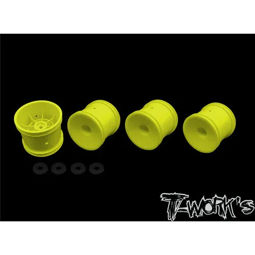 TWORKS 12mm Truck Wheel Yellow ( Team Associated T4.3, T5M and T6.1 & Tekno ET41