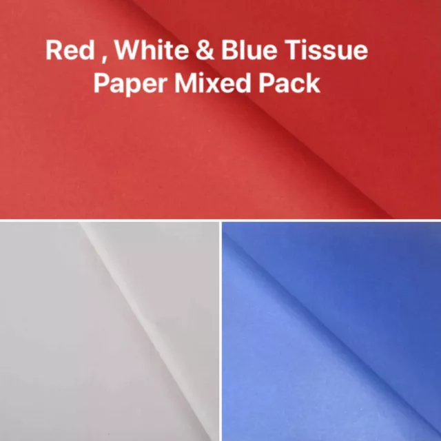 Coloured Mixed Plain Tissue Paper Wrapping  Packs Birthday 6 Designs