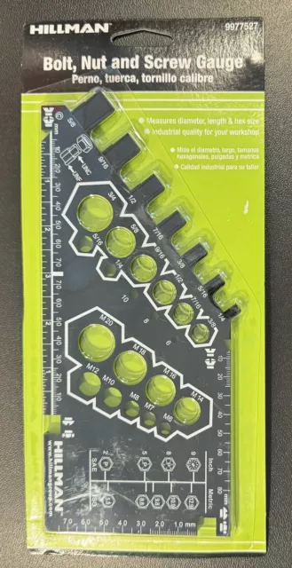Hillman Bolt, Nut, and Screw Gauge, Metric and Imperial~New!!!!!!