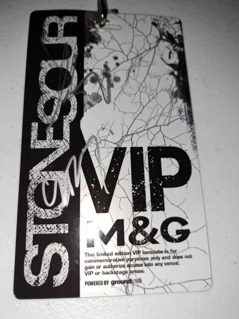 Corey Taylor & Jim Root Signed Autograph Stone Sour VIP Lanyard 2014Tour, OBO