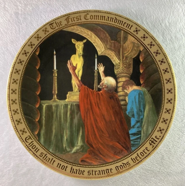 First Commandemnt THE FIRST COMMANDMENT Plate The Ten Commandments Collection Mary Mayo ...