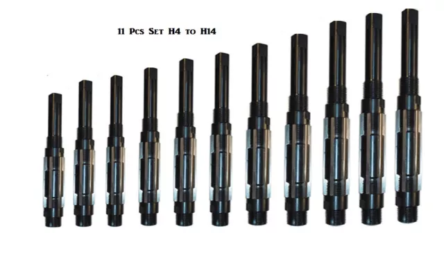 11 Pcs Set Adjustable Hand Reamer H4 to H14 ( 15/32"- 1.1/2" )