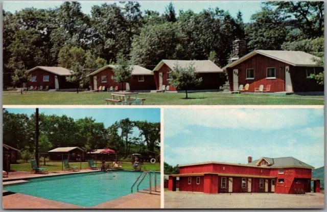 Middlesex, Vermont Postcard CAMP MEADE MOTOR COURT Route 2 Roadside 1960s Unused