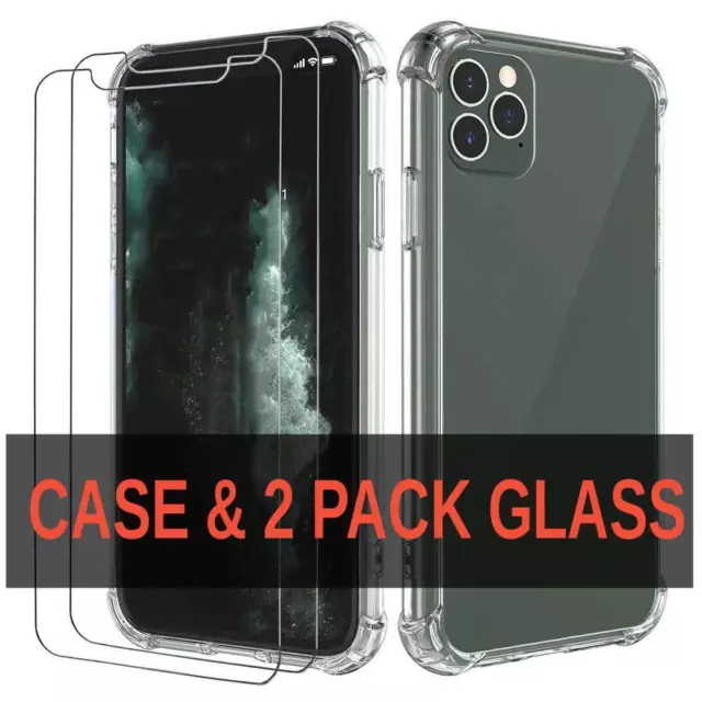 For iPhone 15 14 13 12 11 PRO MAX XR TEMPERED GLASS SCREEN PROTECTOR Case Cover