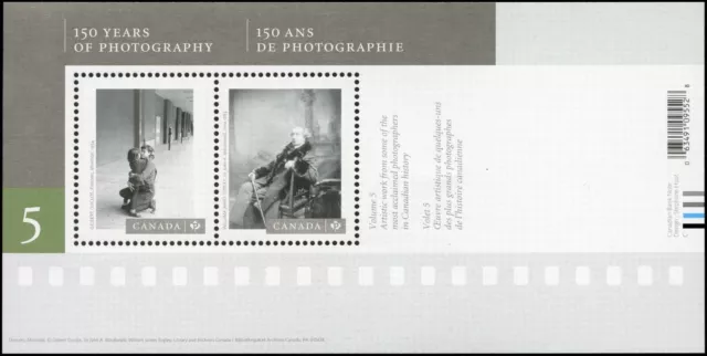 Canada Stamps Souvenir sheet of 2, Canadian Photography , #3010 MNH