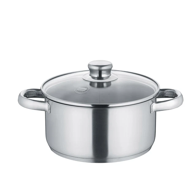 BERNDES Kochtopf Bratentopf NEW ROMA 20 cm 3,1 Liter mit Glasdeckel
