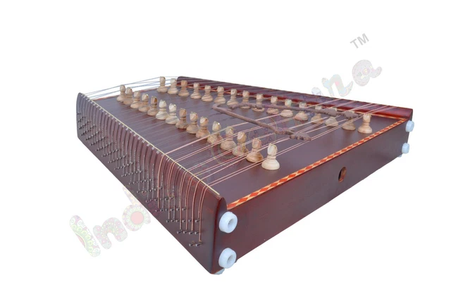 Neuf Haute Qualité Indien Musical Classique Instrument Marron Couleur Santoor