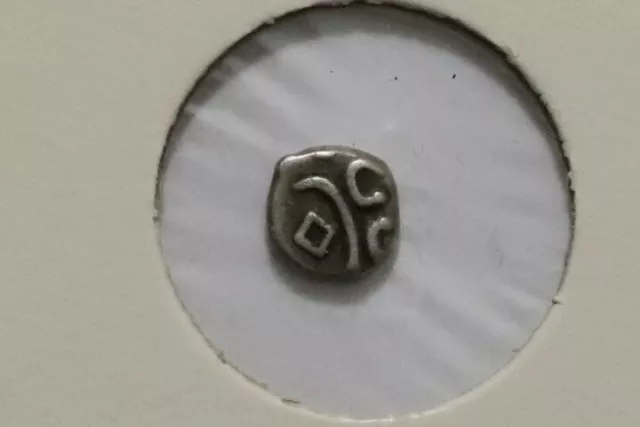 INDIA Travancore Silver Chuckram, Rama Varma IV,1860-1880AD B47 CM13-25