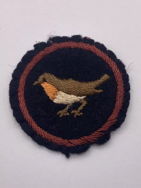 Early Girl Guides Robin Patrol Embroidered Felt Badge Guiding.