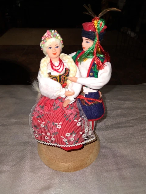 Vintage- Polish SPOLDZIELNIA PRACY LALKI REGIONALNE Dolls Krakowianka *Handmade*