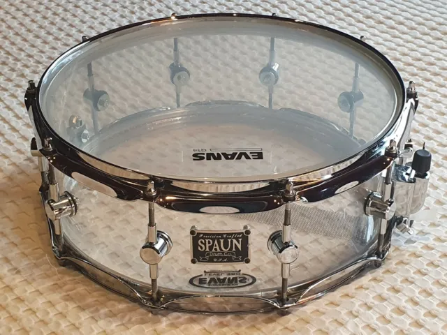 SPAUN Acrylic Clear Snare Drum