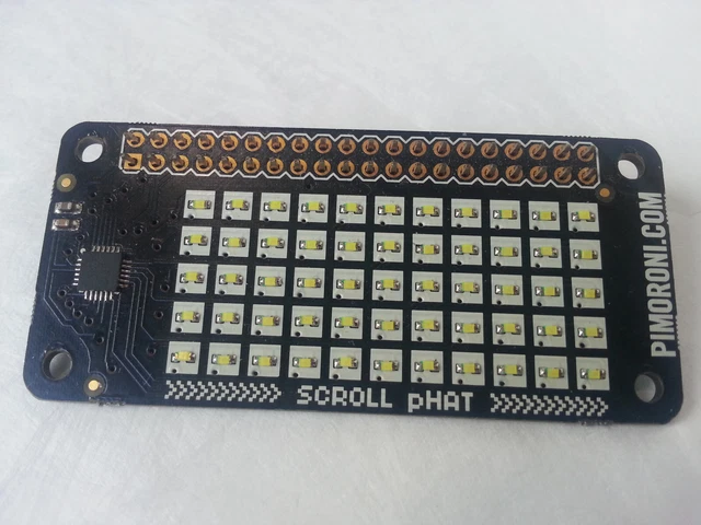 Scrolling Led Screen For Raspberry SCROLL PHAT 5X11 LED Matrix For Raspberry Pi by Pimoroni £5.99 ...