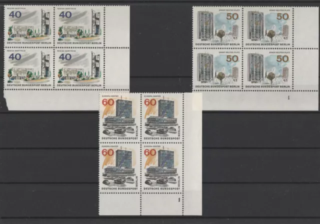 Deutsche Bundespost Berlin 1965 postfrisch Viererblöcke Formnummern 12 Marken