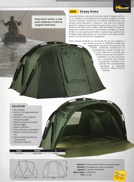 Kkarp TENDA CARP FISHING ENEMY  DOME  IL TOP IN COMMERCIO!!!!! K-karp