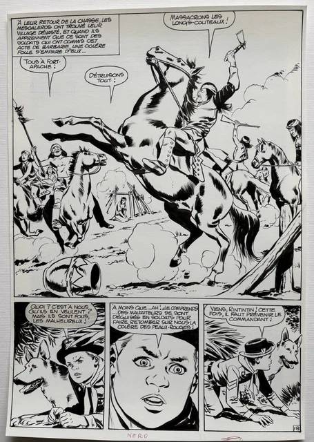 Planche Originale Pif Gadget Hercule Par José Noizat - Années 80, Signée