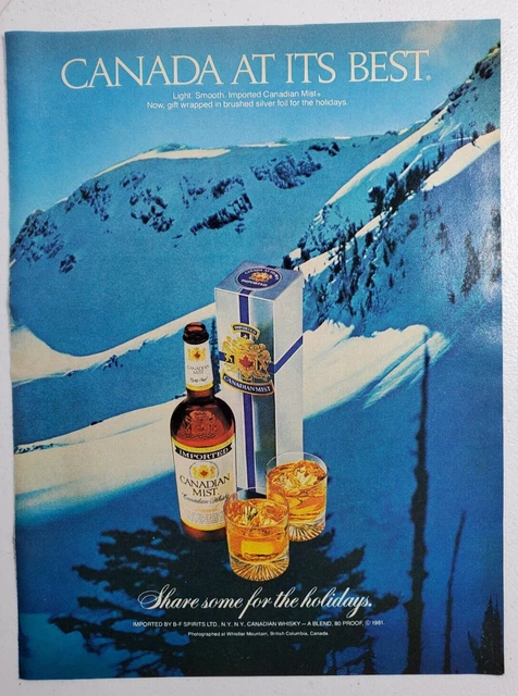 Vintage Canadian Mist Magazine Ad