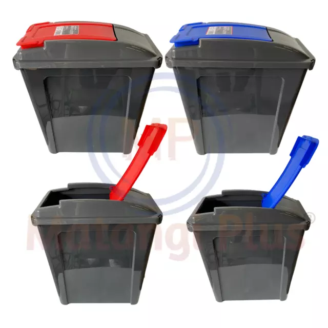 Wham Recycle It Slimline Bin & Lid Multi-purpose Storage Container 25 Litre