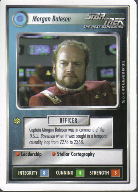 Star Trek Ccg White Border Premiere 1995 Beta Rare Card Morgan Bateson