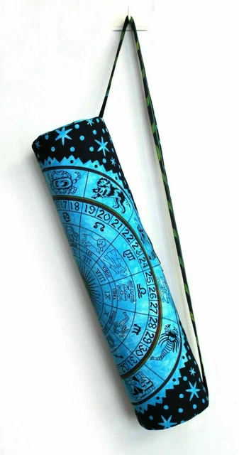 Sac à Tapis De Yoga Mandala Fait Main – Coton Indien – Grand Format Avec Zip