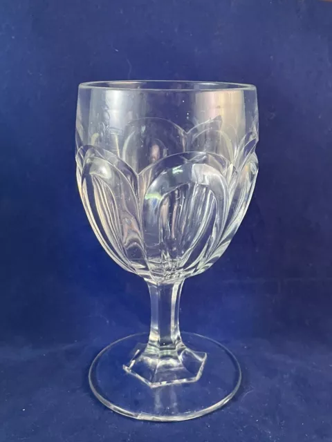 Antique "Seneca Loop" Flint Glass Water Goblet