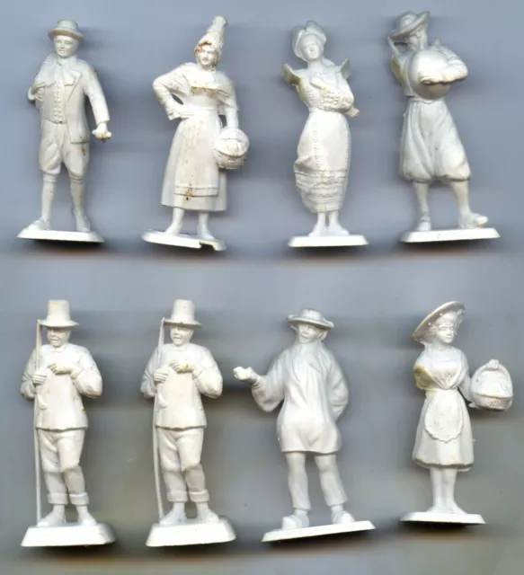 Figurines plastique blanc MOKAREX provinces - 8 figurines pour pièces détachées