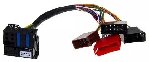 Adaptateur faisceau cable fiche ISO pour autoradio navigation RNS-E Audi A3 A4 A