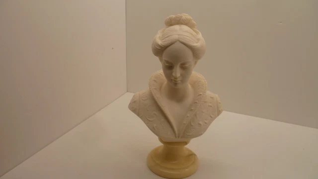 Sculpture buste femme signé A.GIANNELLI Marbre albâtre vintage Italie - bust
