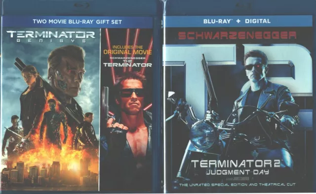 Terminator 1-2-3-4-5-Judgment Day-Rise De Machines-Salvation-Genisys-New blu ray