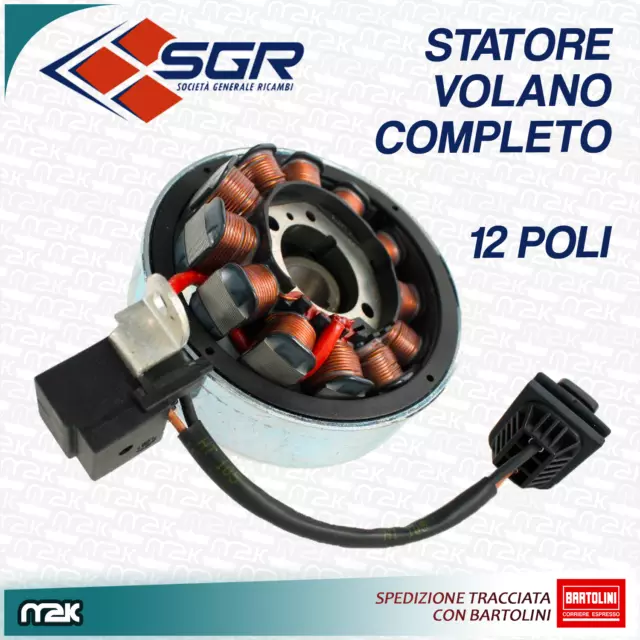 Generatore Volano Statore Magnete 12 Poli Aprilia Scarabeo 50 100 4T 4 Tempi Rst