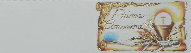 100 Bigliettini Bomboniera Prima Comunione - Cartoncino Avorio A6 Con Decoro Perlato A Rilievo - Foto 3