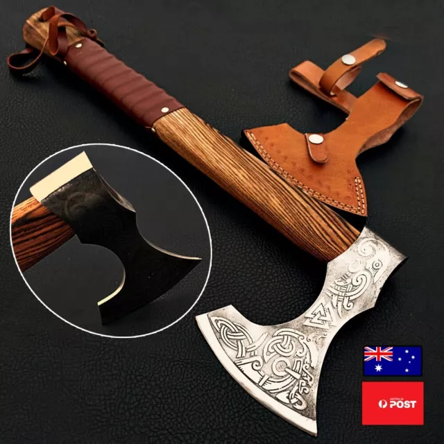 Premium Handmade Viking Axe |  Hunting | Carbon Steel Hatchet - Ax002