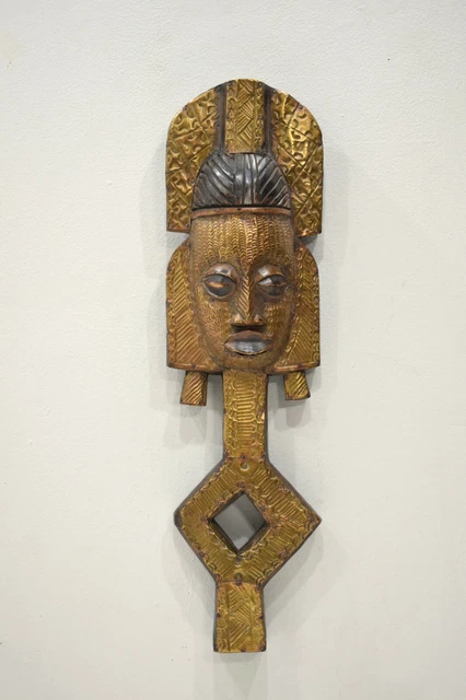 African Mask Bakota Reliquary Gabon Africa Brass Ancestor Mask